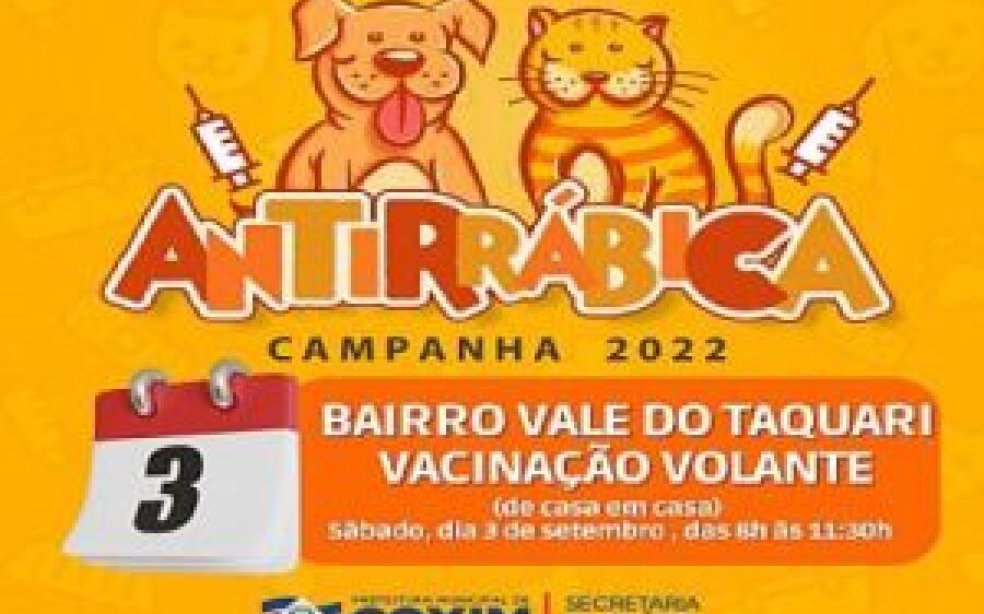 Sábado tem vacinação antirrábica no Vale do Taquari em Coxim 
