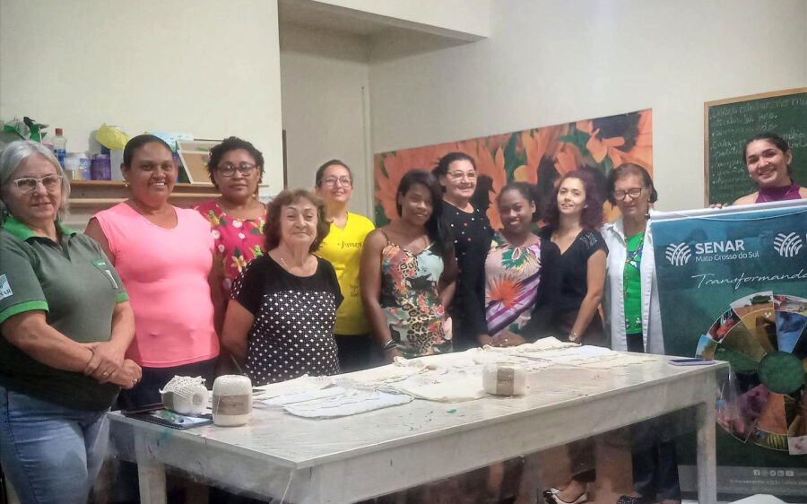 CAPS e Sindicato Rural realizam o enceramento do Curso de Crochê em linha fina por meio do Senar. 