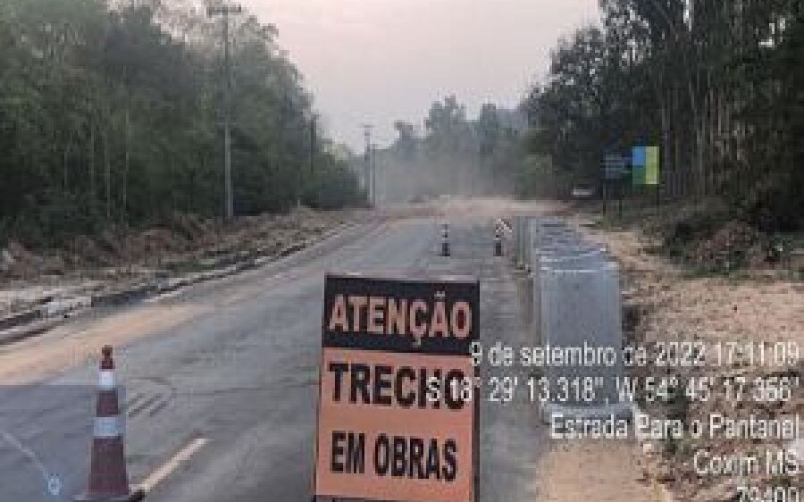 Devido a obras, motorista deve redobrar os cuidados na Avenida Márcio Lima Nantes em Coxim 