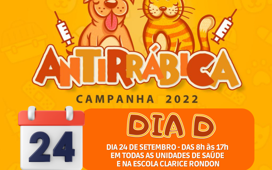  Sábado dia 24 é dia D de vacinação antirrábica em Coxim 