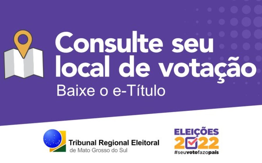 Consulta aos locais de votação pode ser feita pelo site do TRE-MS ou pelo e-Título