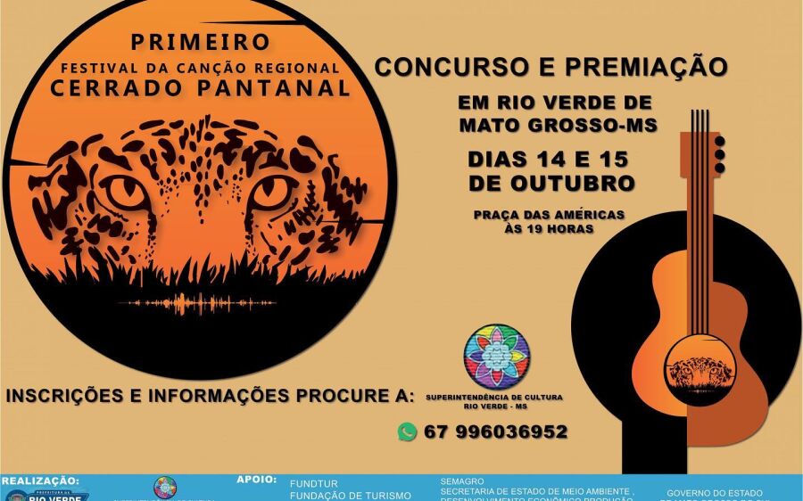 Vem aí o Festival da Canção Regional Cerrado do Pantanal em Rio Verde
