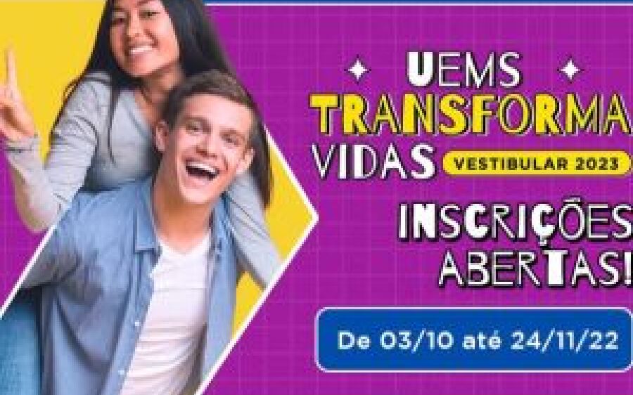 Vestibular UEMS 2023 ofertará 1.322 vagas em 64 cursos de graduação