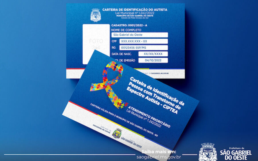 São Gabriel do Oeste vai  emitir carteirinha preferencial para autistas e pessoas com fibromalgia