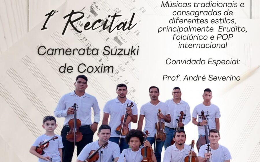 Universidade Federal de Mato Grosso do Sul apresenta o Primeiro Recital Camerata Suzuki Coxim