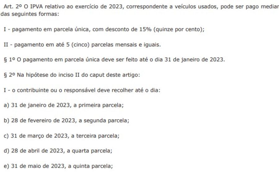 Governo publica Decreto que mantém a redução das alíquotas de IPVA para o ano que vem