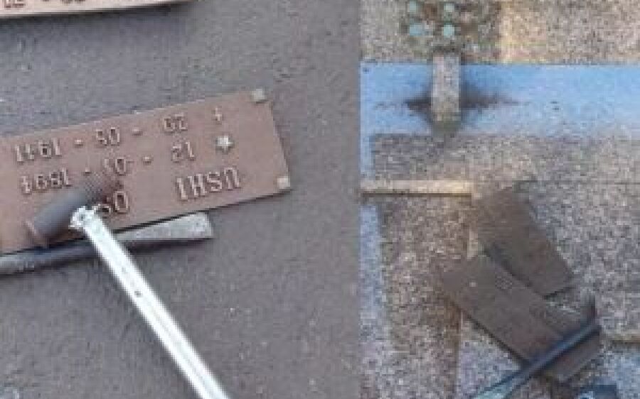 Homem é preso ao ser flagrado furtando placas de nomes em cemitério