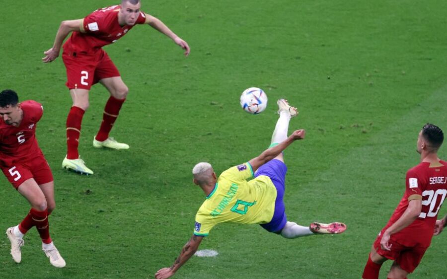 Richarlison comemora gols na estreia do Brasil: Sonho de criança realizado