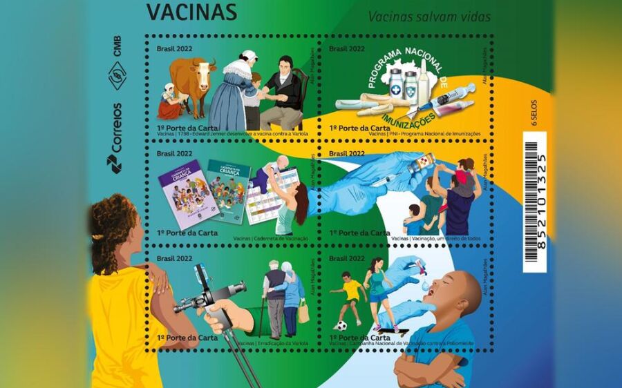 Selos para incentivar a vacinação esgotam na loja virtual dos Correios