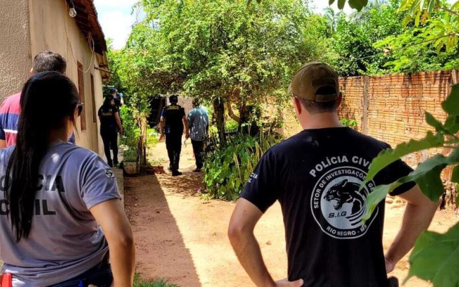 Polícia faz reconstituição da morte de idoso, assassinado a mando do cunhado em Rio Negro