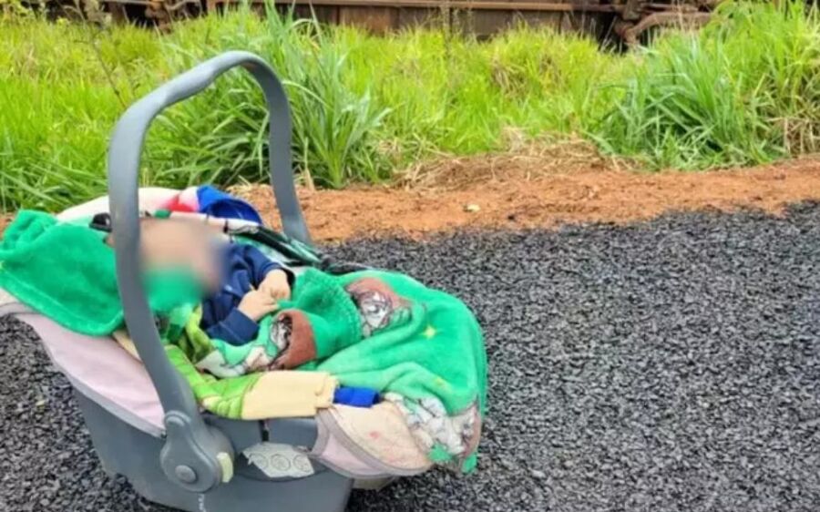 Milagre, diz bombeiro ao compartilhar imagem de bebê ileso após ônibus tombar na MS-384
