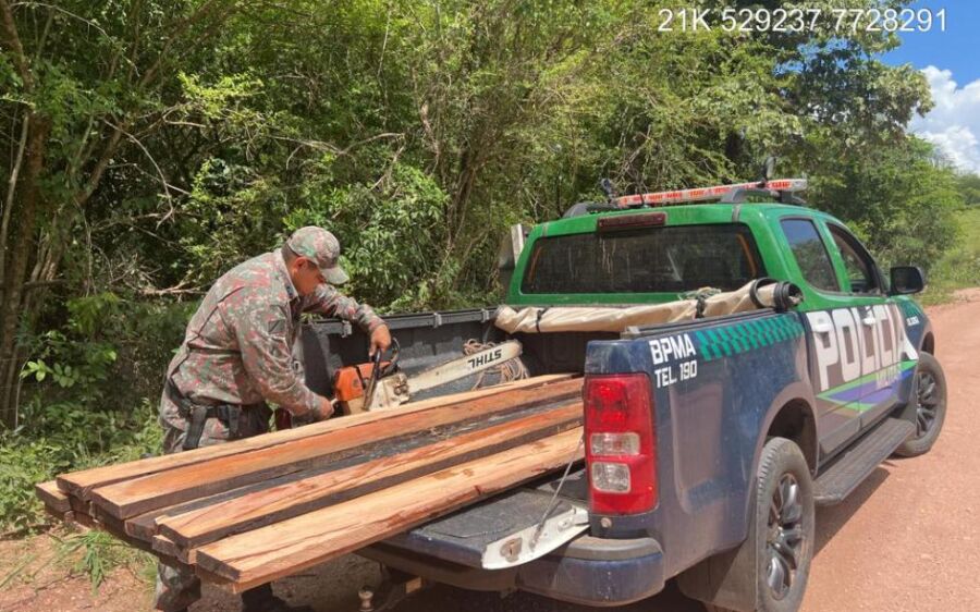 PMA autua infrator em R$ 6 mil por exploração de madeira em área protegida de mata ciliar de córrego