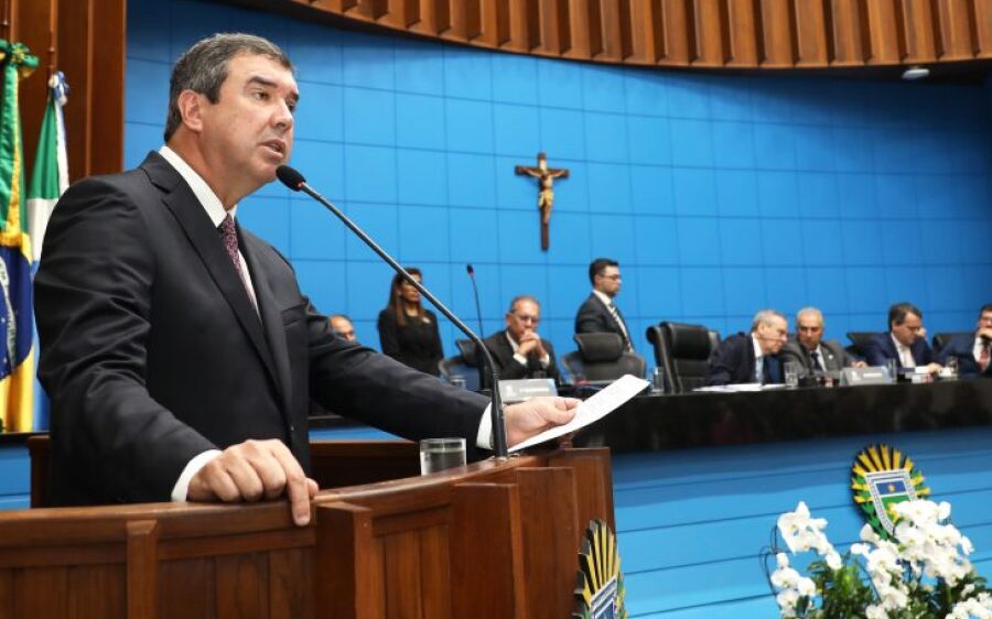Na Assembleia Legislativa, Eduardo Riedel fala em  pacificação e assume compromisso de estar aberto 