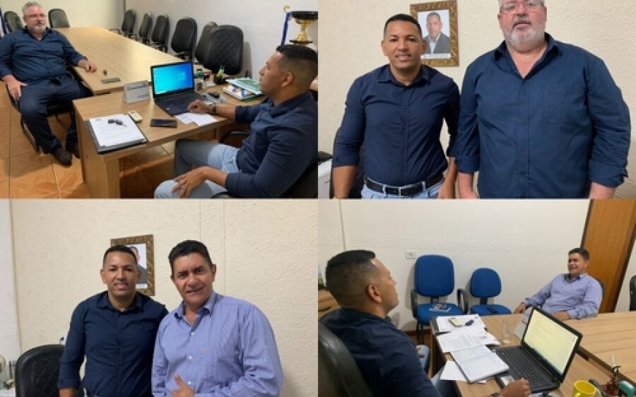 Presidente Ademir Peteca recebe  diretor do Hospital Regional e  Secretário de Obras em seu gabinete