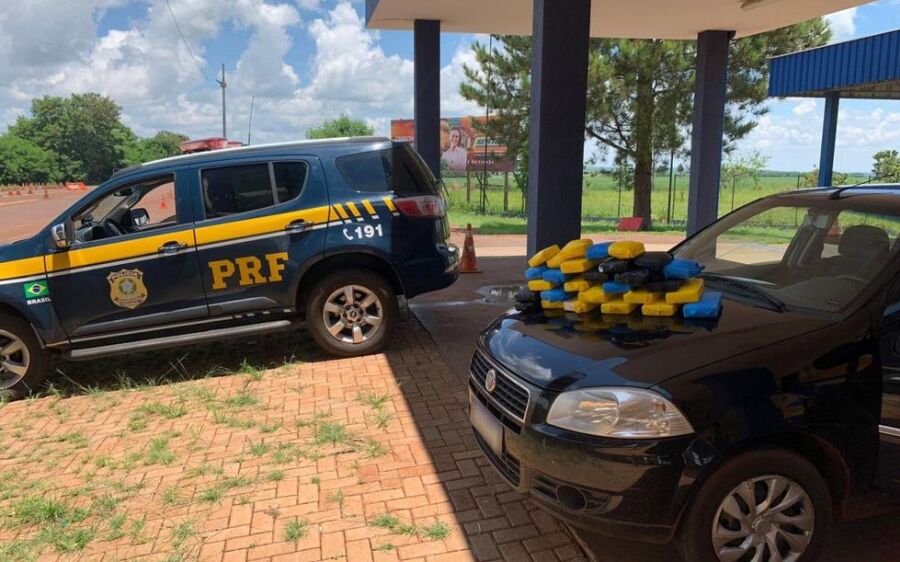 PRF apreende 27 quilos de cocaína na BR-060, em Sidrolândia