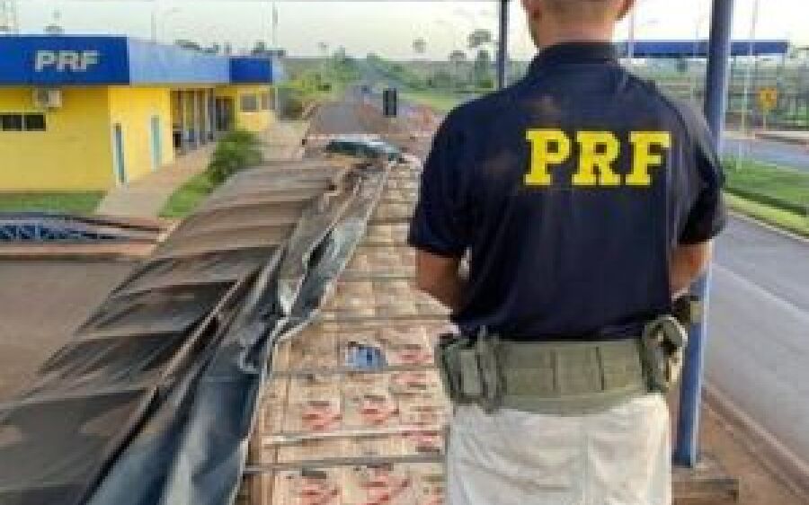 PRF apreende 600 mil maços de cigarros em Eldorado