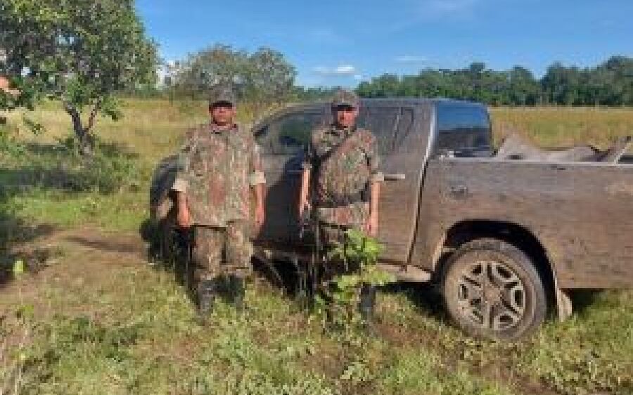 PMA de Rio Negro recupera no Pantanal da Nhecolândia veículo Toyota Hilux com placa clonado