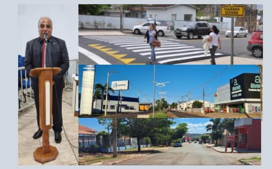 Vereador João do Posto solicita implantação de faixas elevadas para pedestre em Coxim