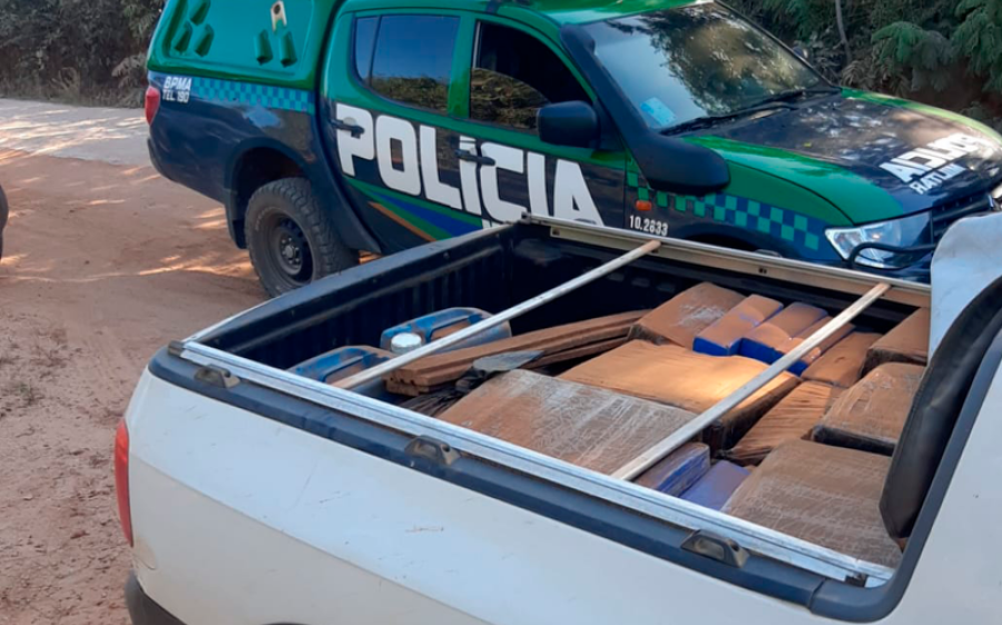 PMA de São Gabriel do Oeste prende dois homens com 400kg de maconha