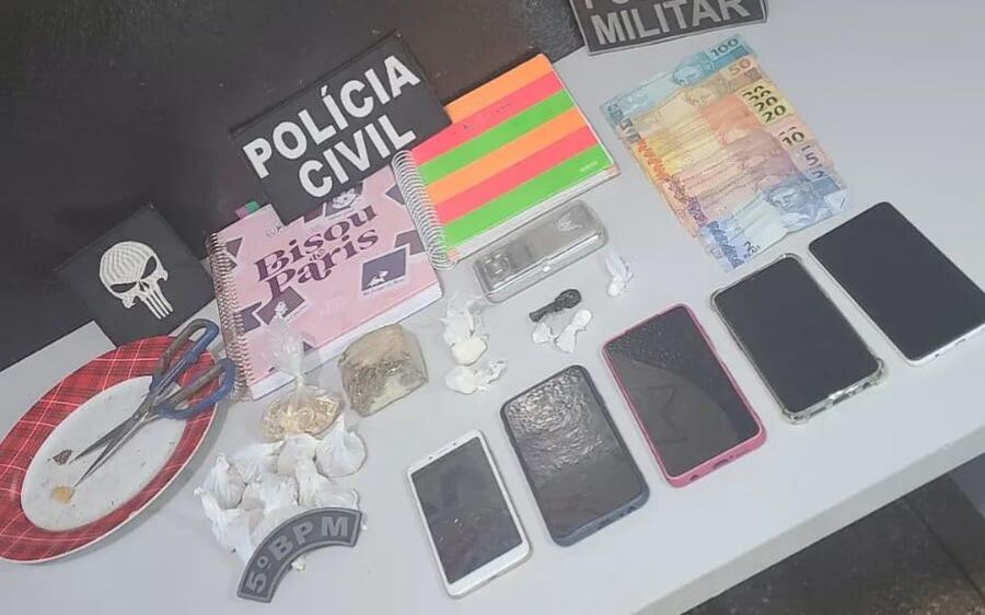 Quatro são presos e ponto de venda de drogas é fechado em Rio Verde