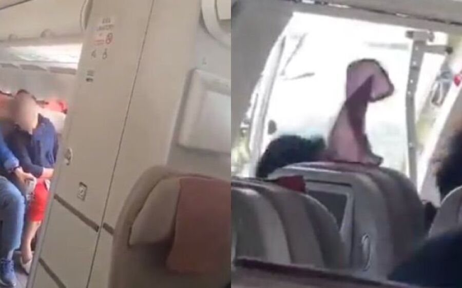 Homem é preso acusado de abrir porta de avião e causar pânico