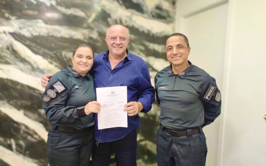 Prefeito Réus reúne com a subcomandante  da PMMS, Coronel Neidy Centurião