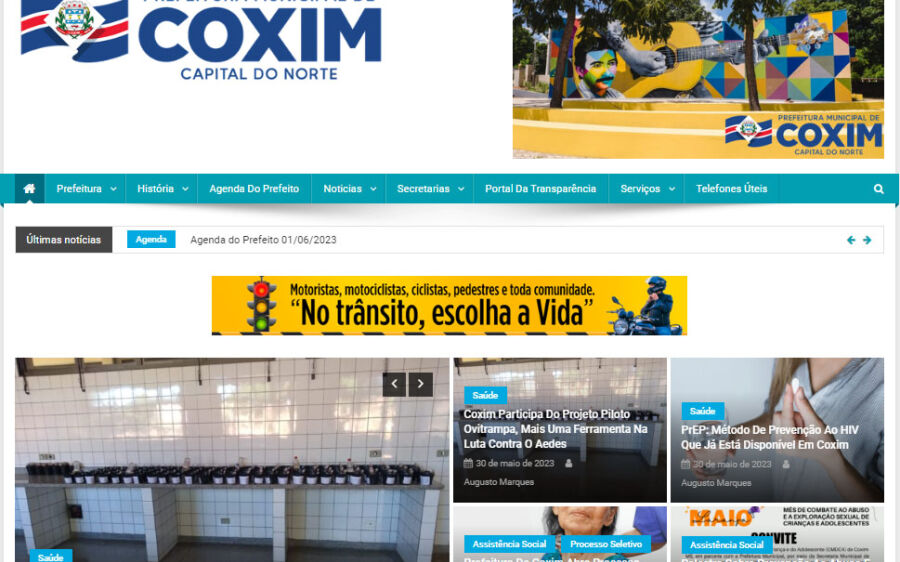 Site da Prefeitura de Coxim está fora do ar e comunicação funciona pelas redes sociais