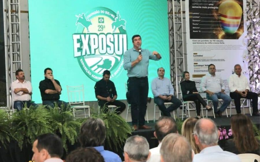Na abertura da Exposul, Riedel destaca força econômica de Chapadão e ambiente bom de negócios em MS
