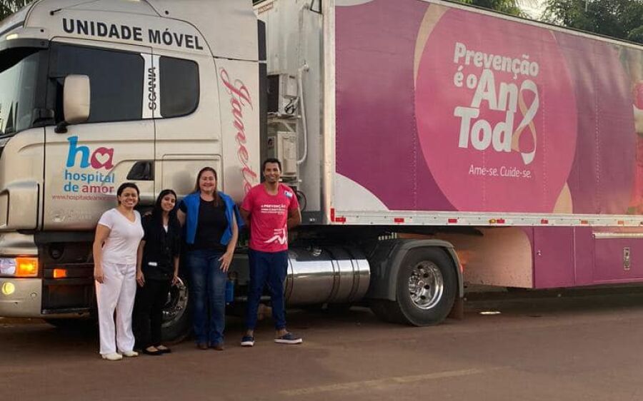 Carreta do Hospital do Amor oferece mais de 150 exames de Papanicolau e Mamografia em Rio Verde.