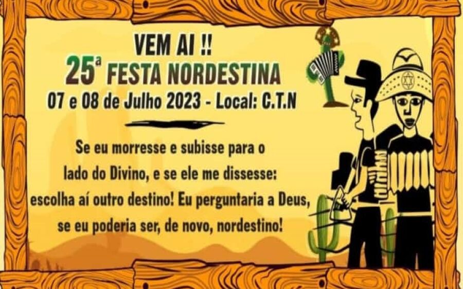25ª Festa Nordestina acontece no próximo final de semana no CTN em Coxim