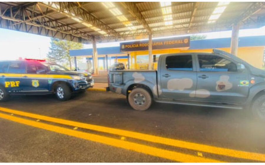 Camionete com falsa caracterização do Exército Brasileiro é apreendida com drogas  em MS