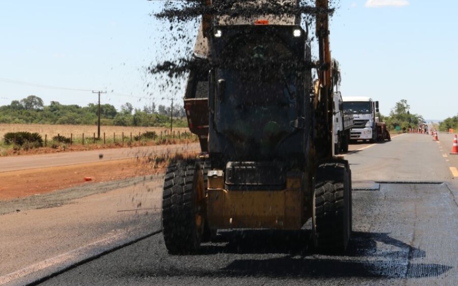 Locais em obras na BR-163/MS são divulgados pela CCR MSVia