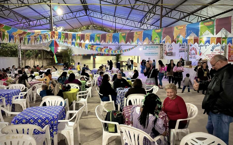 Prefeito Réus Fornari  prestigia Arraial da  Comunidade Kolping Frei Tomas de Rio Verde