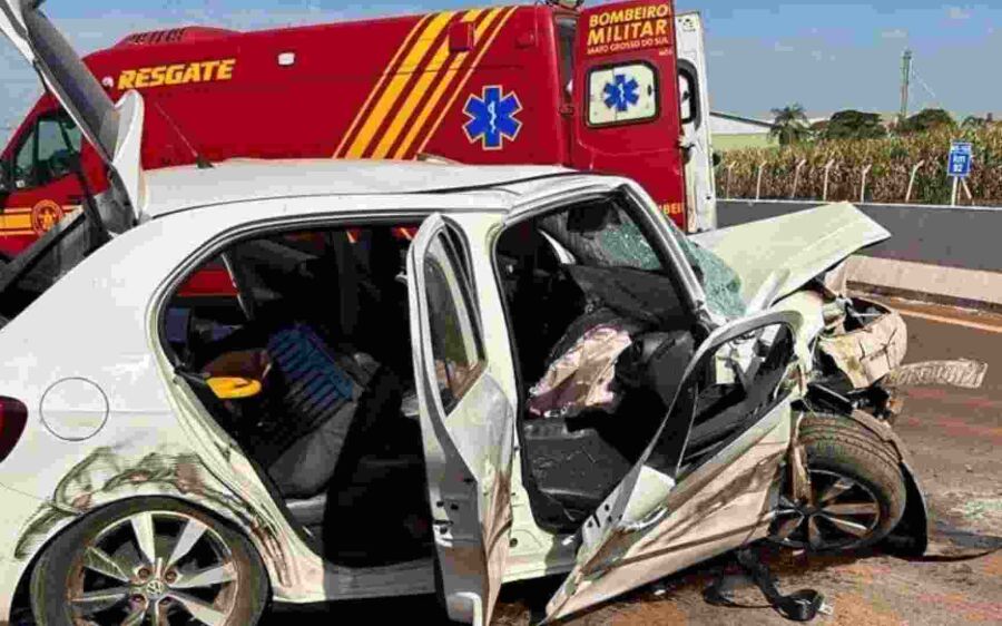 Aos 85 anos, pai de ex-prefeito de  Ivinhema morre após carro colidir com carreta na MS-162