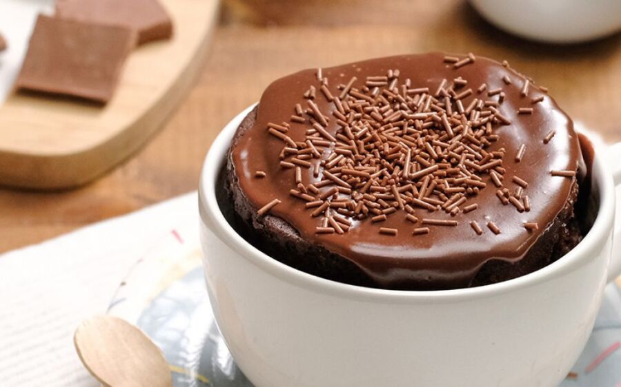 Bolo de caneca de micro-ondas