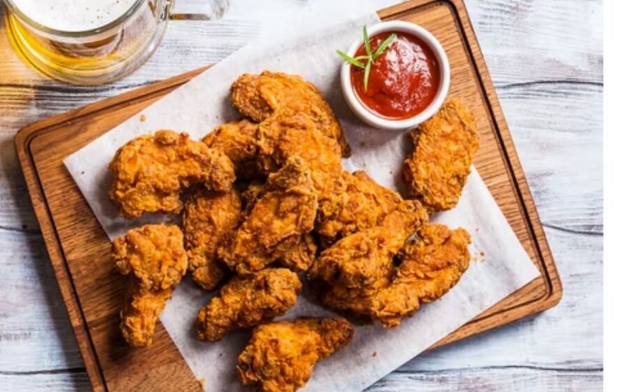 Asa de Frango recheada com Bacon