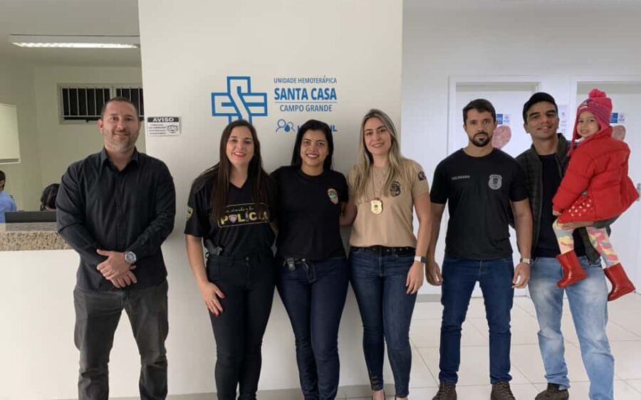 Policiais civis realizam campanha de doação de sangue em Campo Grande