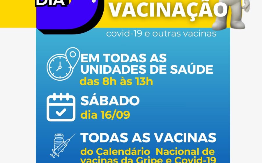 Neste sábado acontece o Dia D de vacinação em Coxim