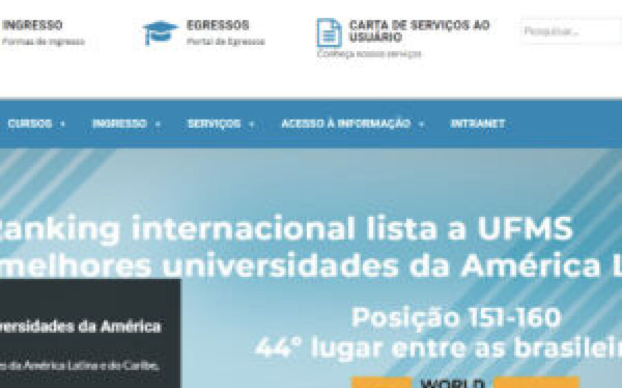 Quase uma semana fora do ar, site da UFMS volta a funcionar parcialmente
