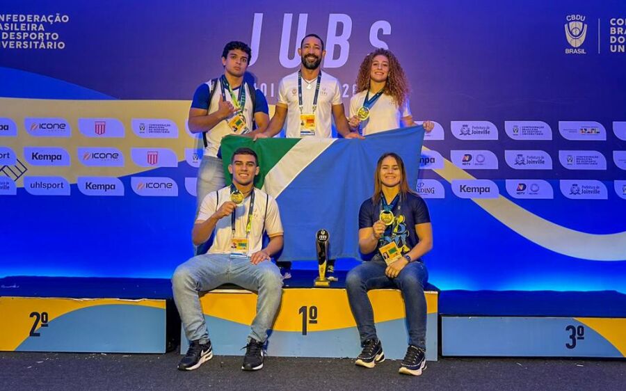 Pelo terceiro ano seguido, MS domina o wrestling nos Jogos Universitários Brasileiros 