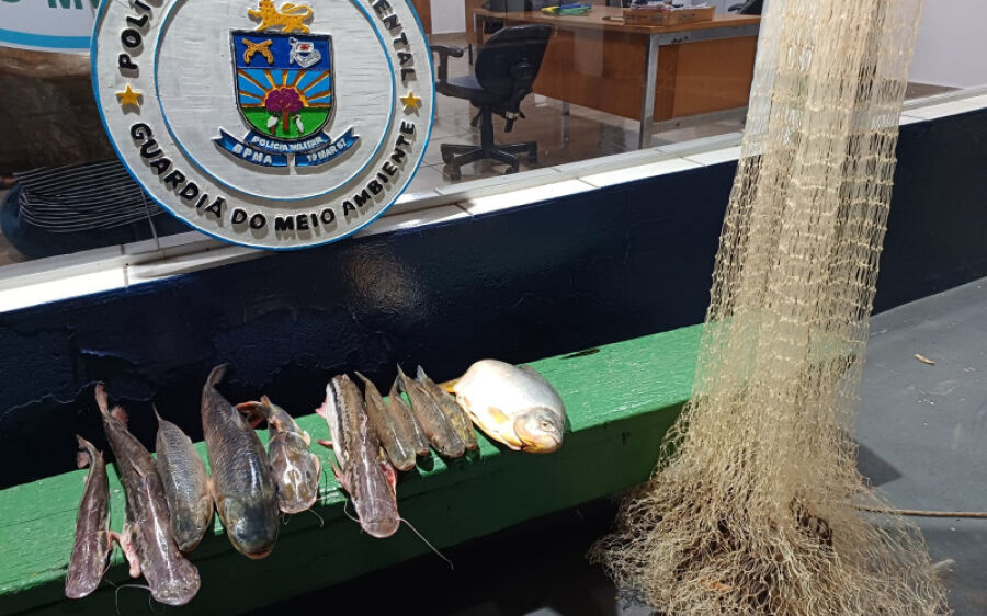 PMA de Coxim prende e multa homem por pesca predatória em cachoeira