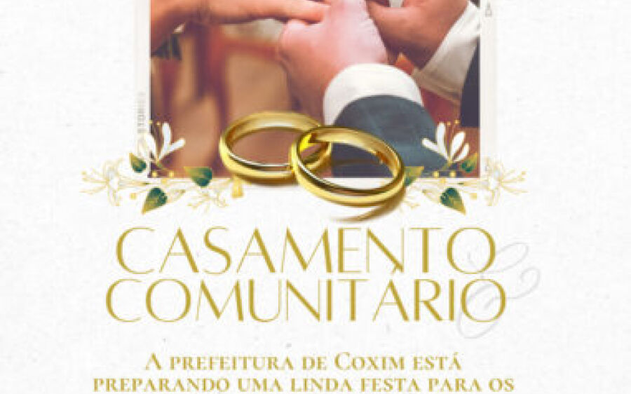 Prefeitura de Coxim promoverá  casamento comunitário em dezembro