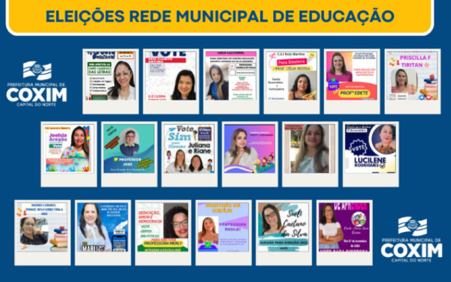 Hoje acontece as eleições para a direção escolar da rede municipal de ensino em Coxim