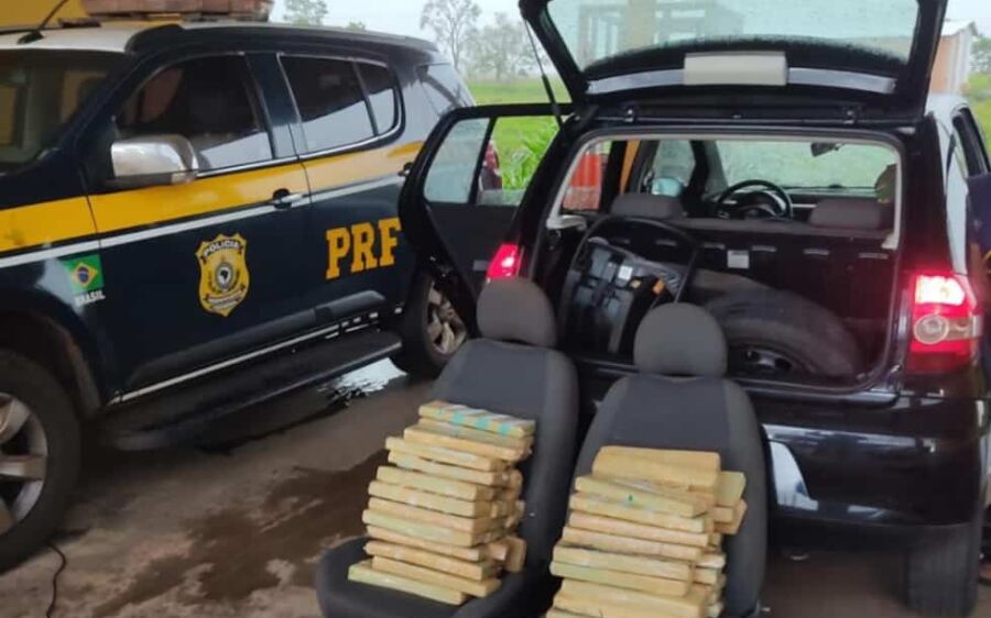 Casal é preso com 56 quilos de maconha na BR-267