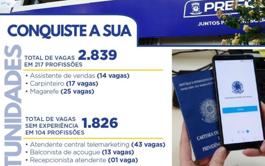 Funsat oferece 2,8 mil vagas de emprego em mais de 300 empresas nesta sexta-feira (24)