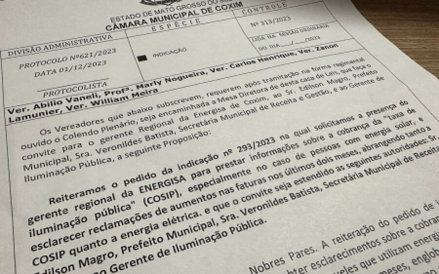 Câmara convoca autoridades e gerente da Energisa para  esclarecer aumento na taxa de iluminação