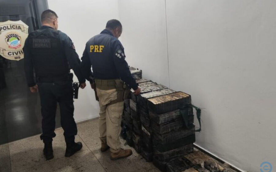 Polícia Rodoviária Federal faz 2ª maior apreensão de cocaína do ano em Mato Grosso do Sul