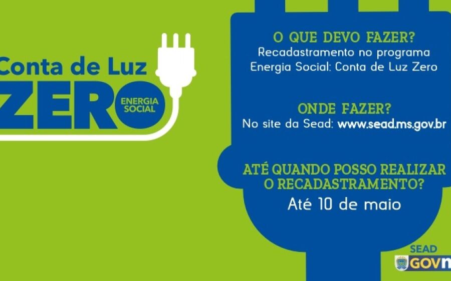 Beneficiários precisam fazer recadastramento em programa do Governo que paga a conta de luz