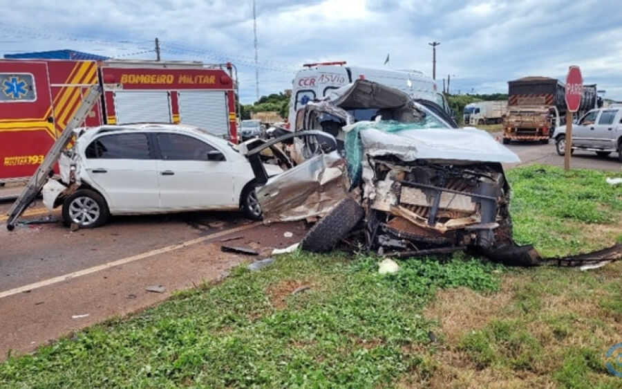 Duas pessoas ficam feridas em mais um pare e siga na BR-163 em São Gabriel do Oeste