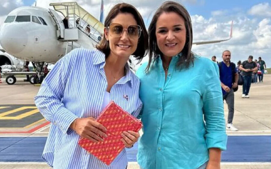 Prefeita Adriane recebe Michelle Bolsonaro para encontro político em Campo Grande